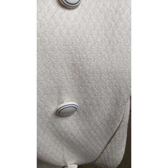 Women's BILLABONG Cotton/Poly Cream Color Double Breasted Belted Coat Size 12 - Picture 13 of 13